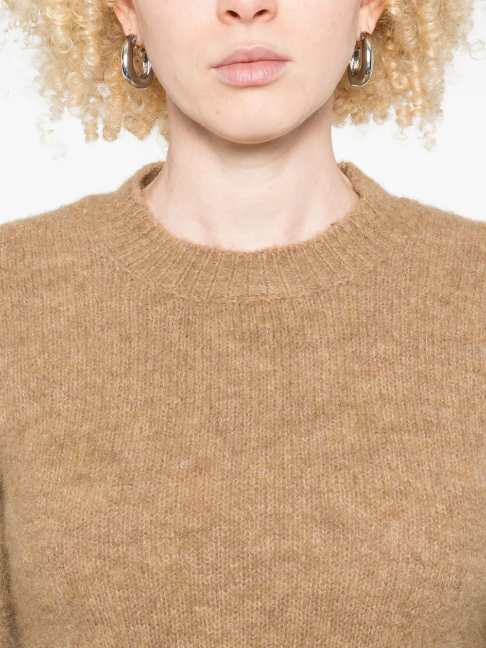 AMI Paris Sweater met ronde hals Beige