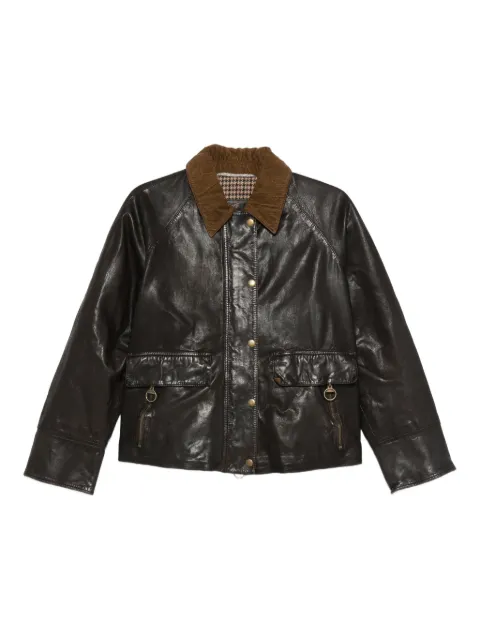 The Jackie Leathers コーデュロイカラー レザージャケット