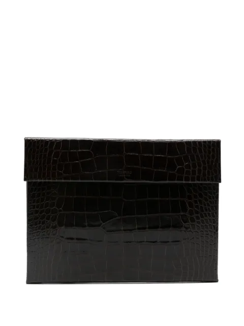 TOM FORD crocodile-embossed briefcase