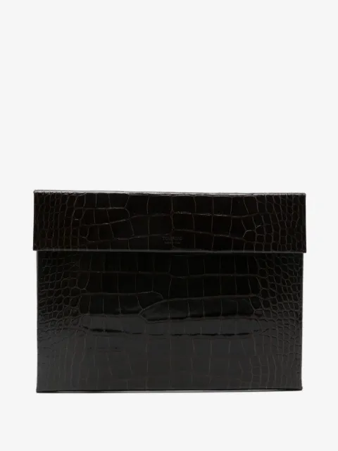 TOM FORD crocodile-embossed briefcase