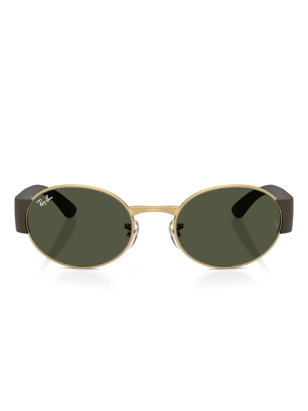 Ray-Ban オーバルフレーム サングラス - ゴールドトーン Ray-Ban オーバルフレーム サングラス - ゴールドトーン