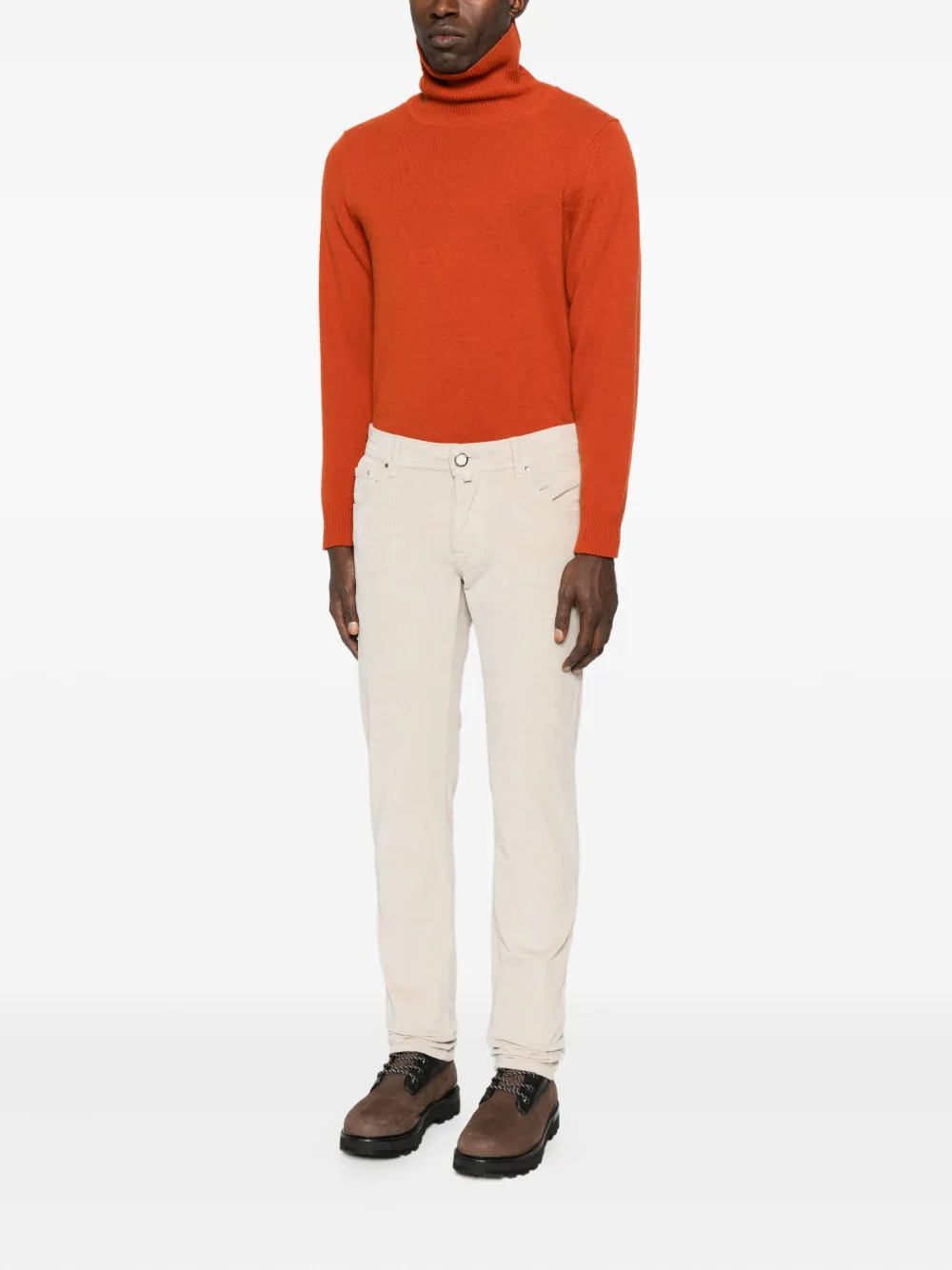 Jacob Cohen Corduroy Trousers In Neutral