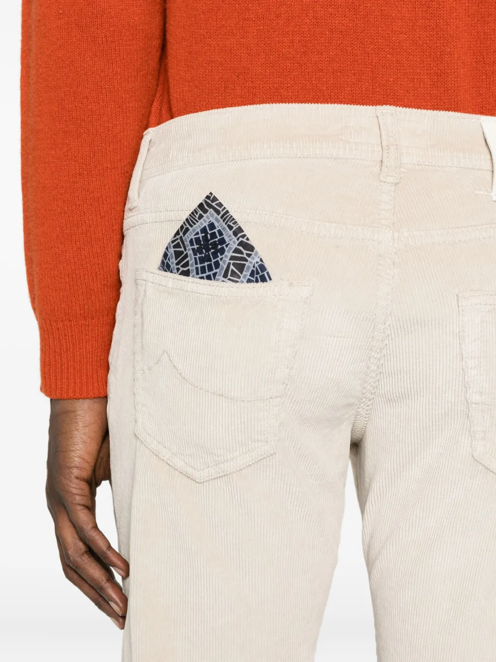 Jacob Cohen Corduroy Trousers In Neutral