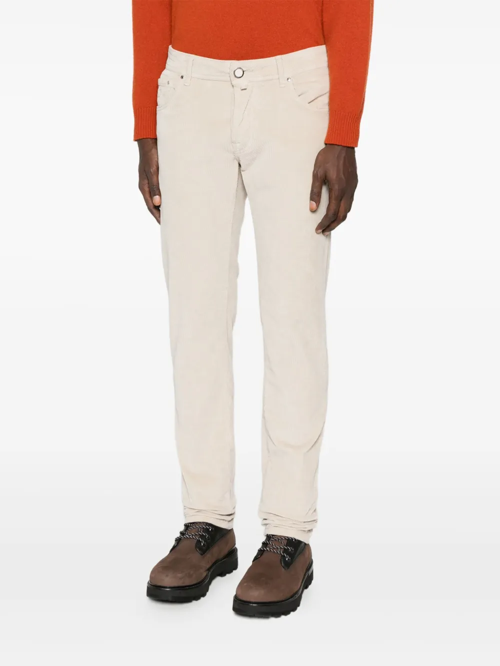 Jacob Cohën Ribfluwelen broek Beige