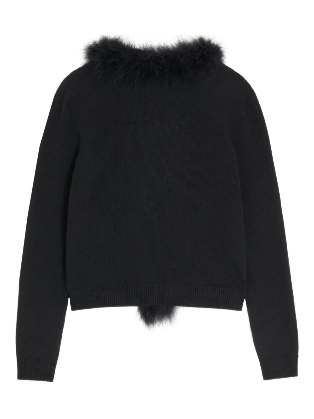 Valentino Garavani Wollen vest met veren Zwart