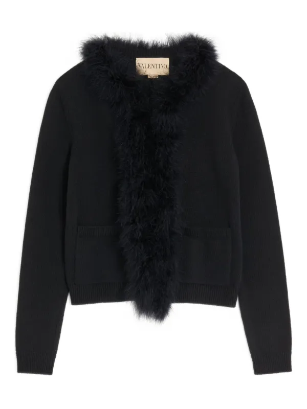 Valentino Garavani Wool Cardigan in Black