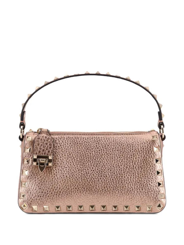 Valentino Garavani Small Rockstud Grainy Leather Crossbody Bag