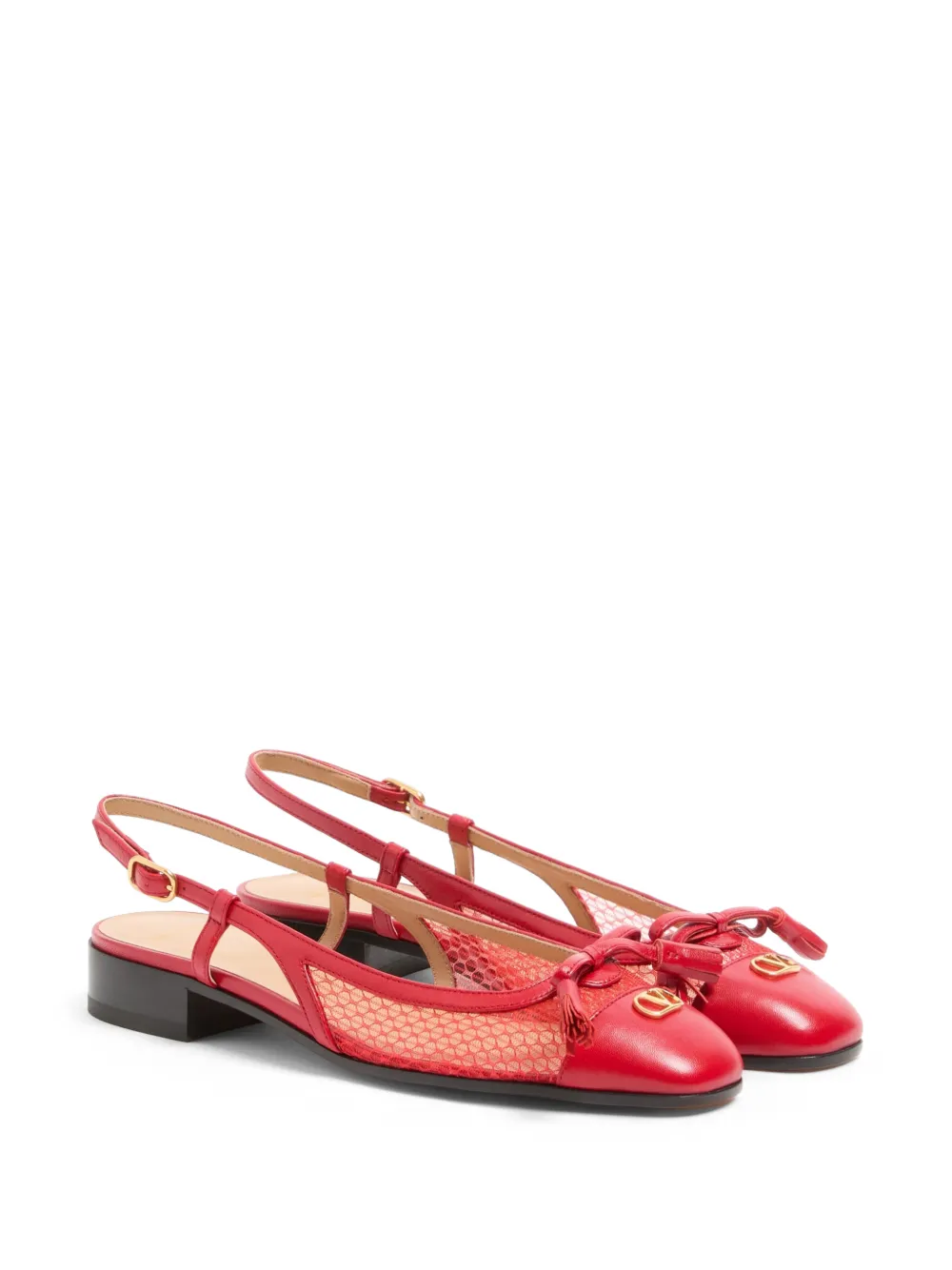 Valentino Garavani Valet du Roi slingback ballerina's - Rood