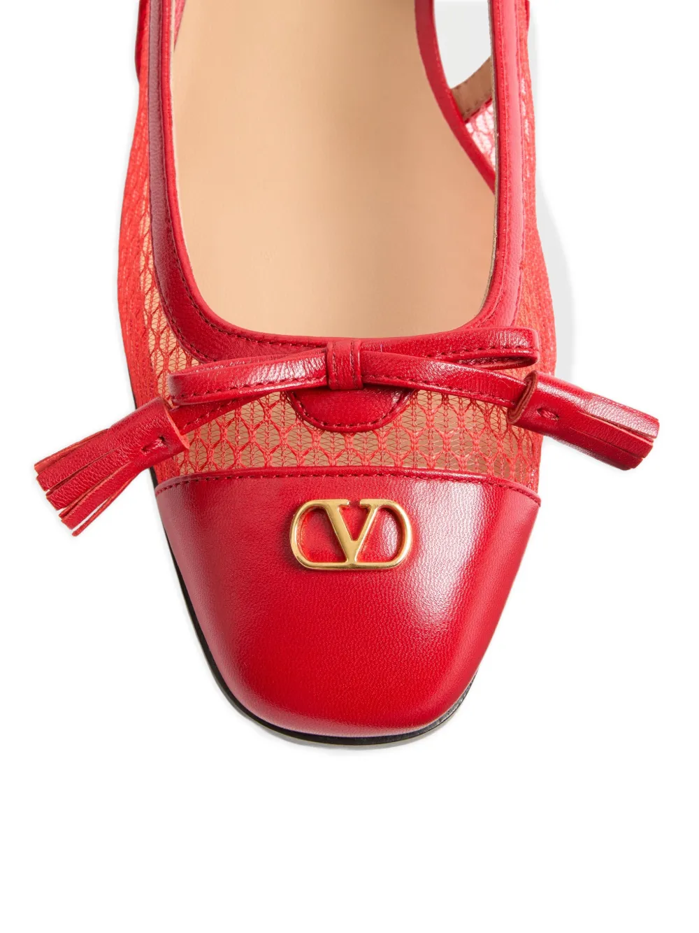Valentino Garavani Valet du Roi slingback ballerina's Rood