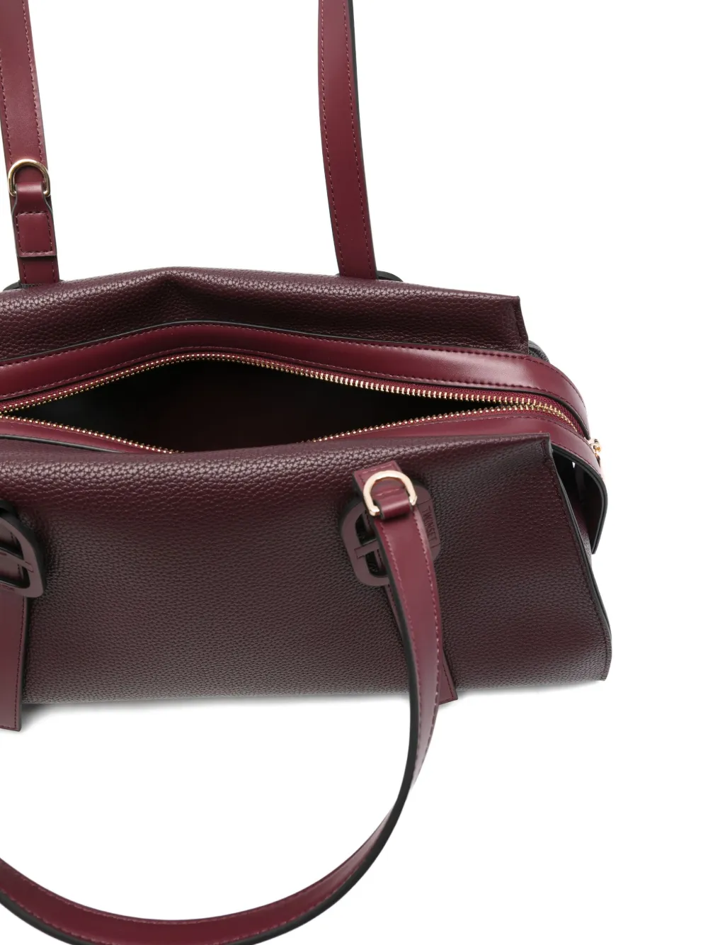 Twinset Logo-detail Shoulder Bag In Burgundy
