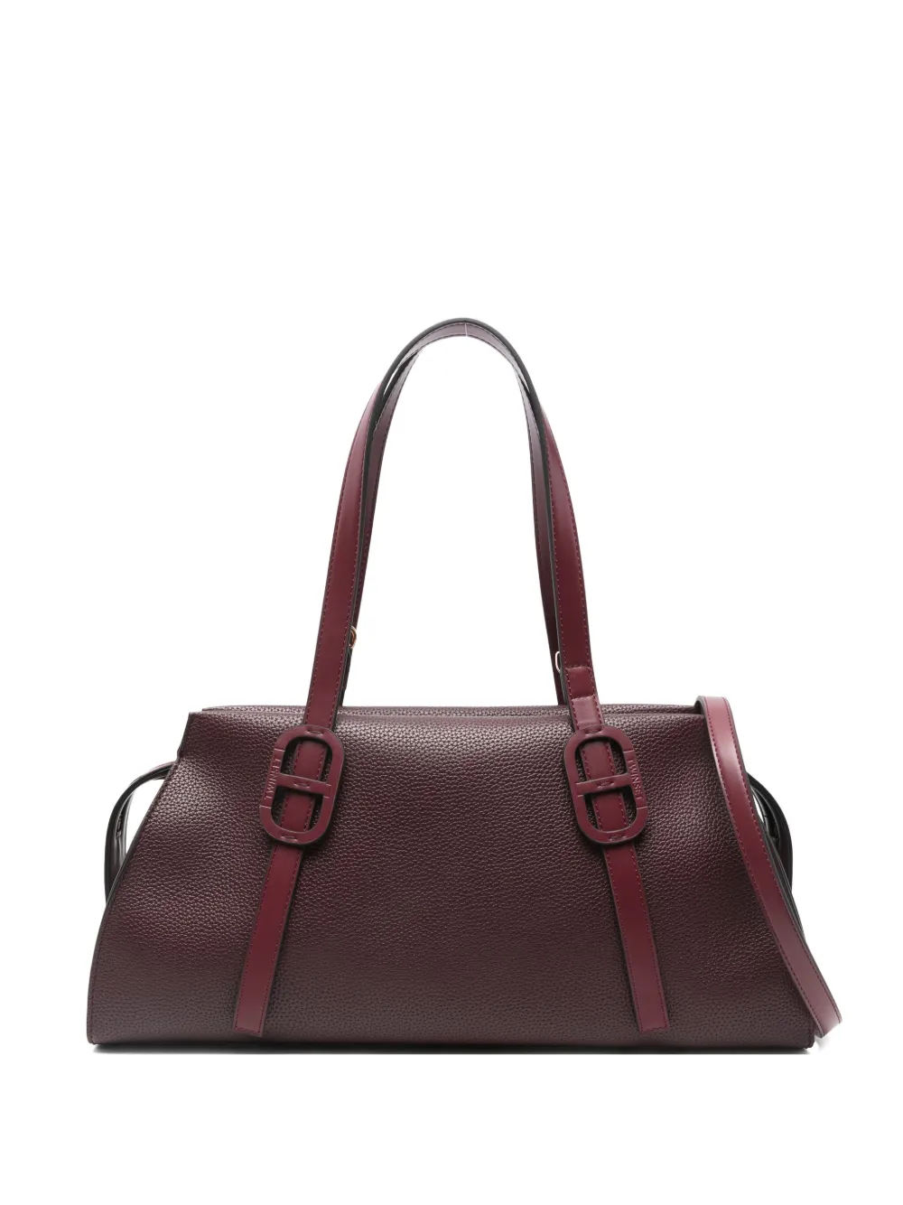 Twinset Logo-detail Shoulder Bag In Burgundy