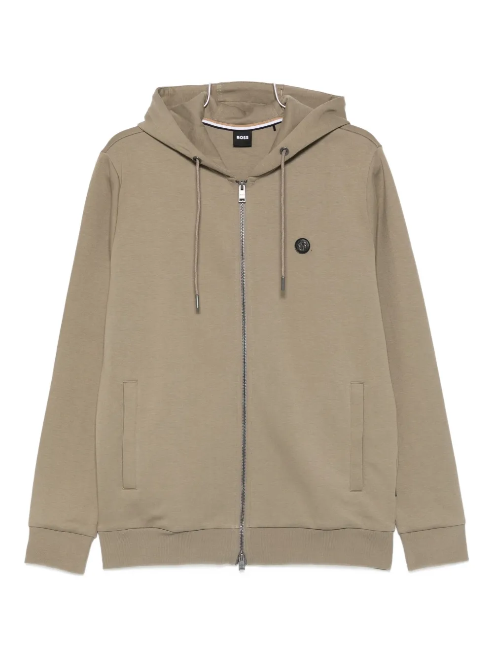 BOSS sudadera con parche del logo | verde | Image 1