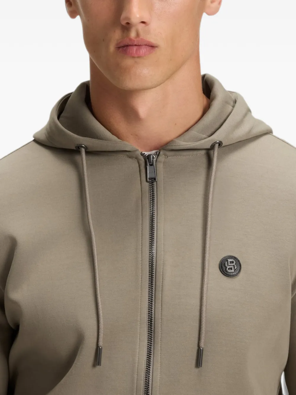 BOSS Sweater met logopatch Groen