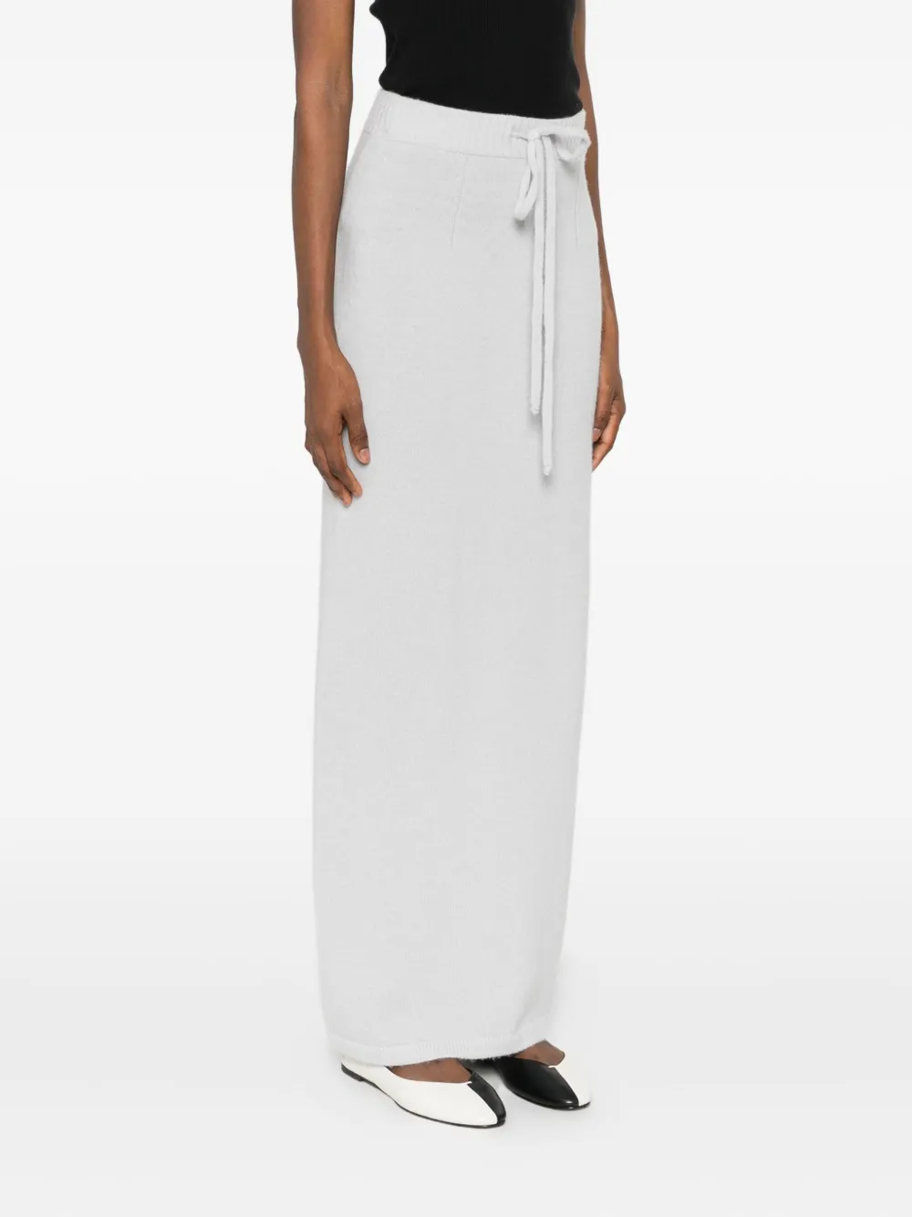 Twinset Drawstring-waist Skirt In Gray