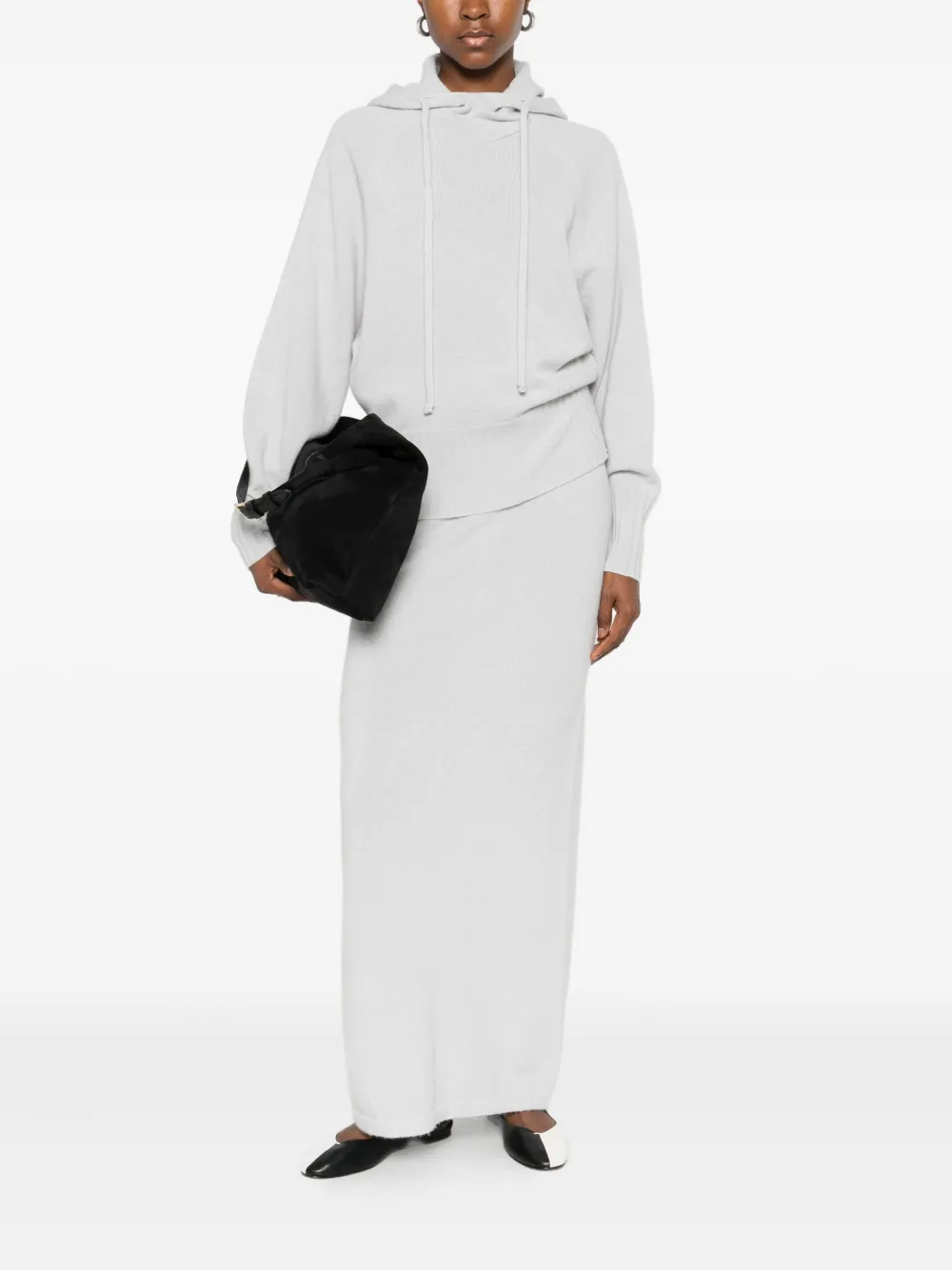 Twinset Drawstring-waist Skirt In Gray