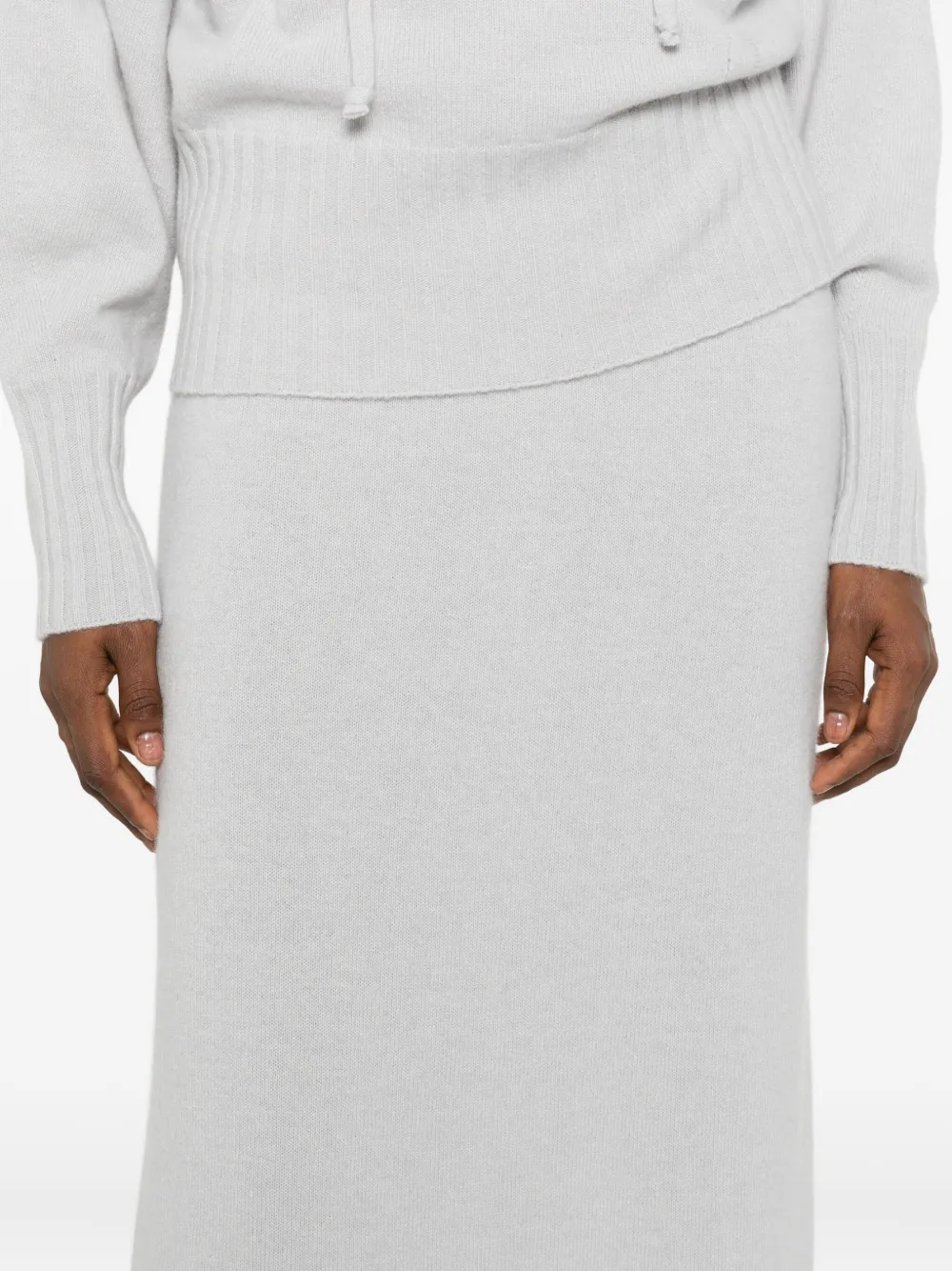 Twinset Drawstring-waist Skirt In Gray