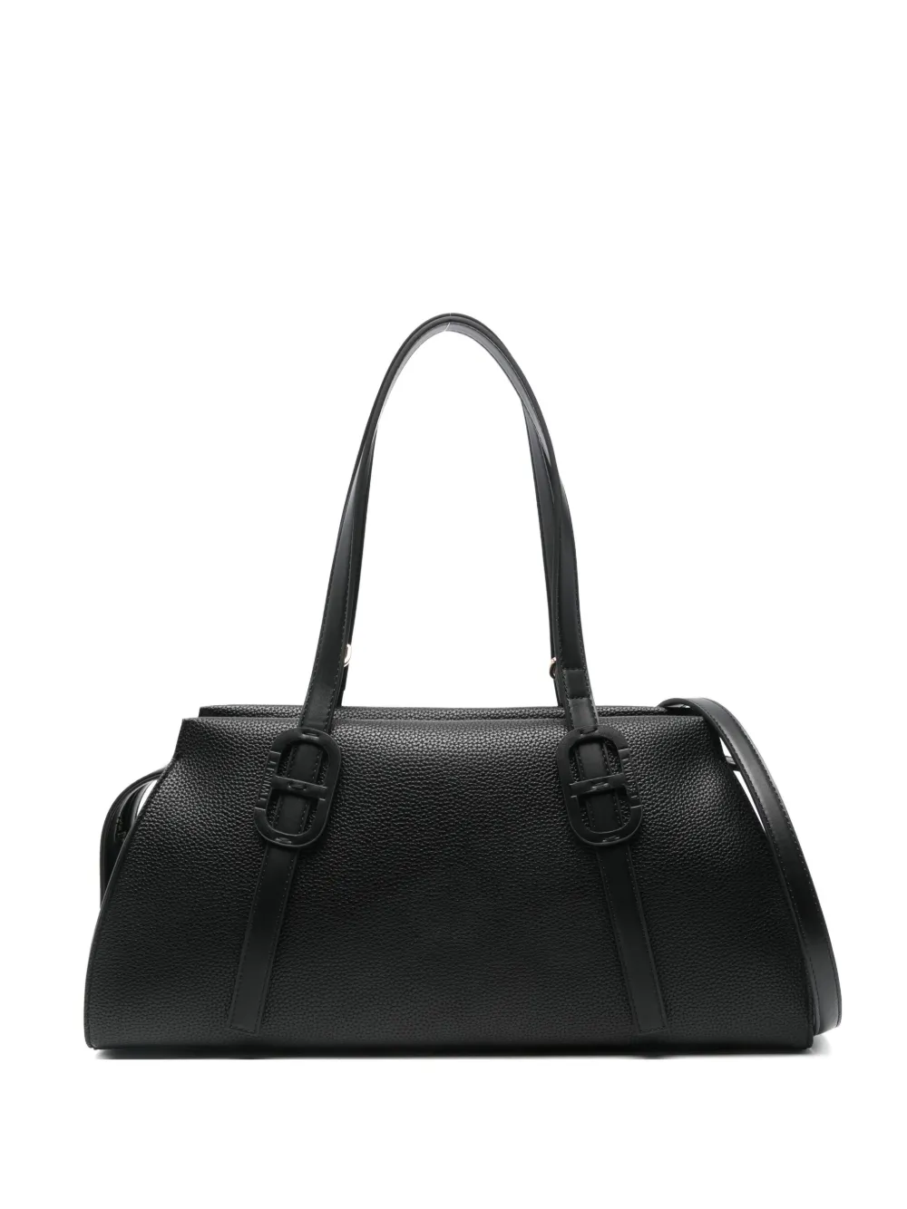 Twinset Leather Shoulder Bag In Black