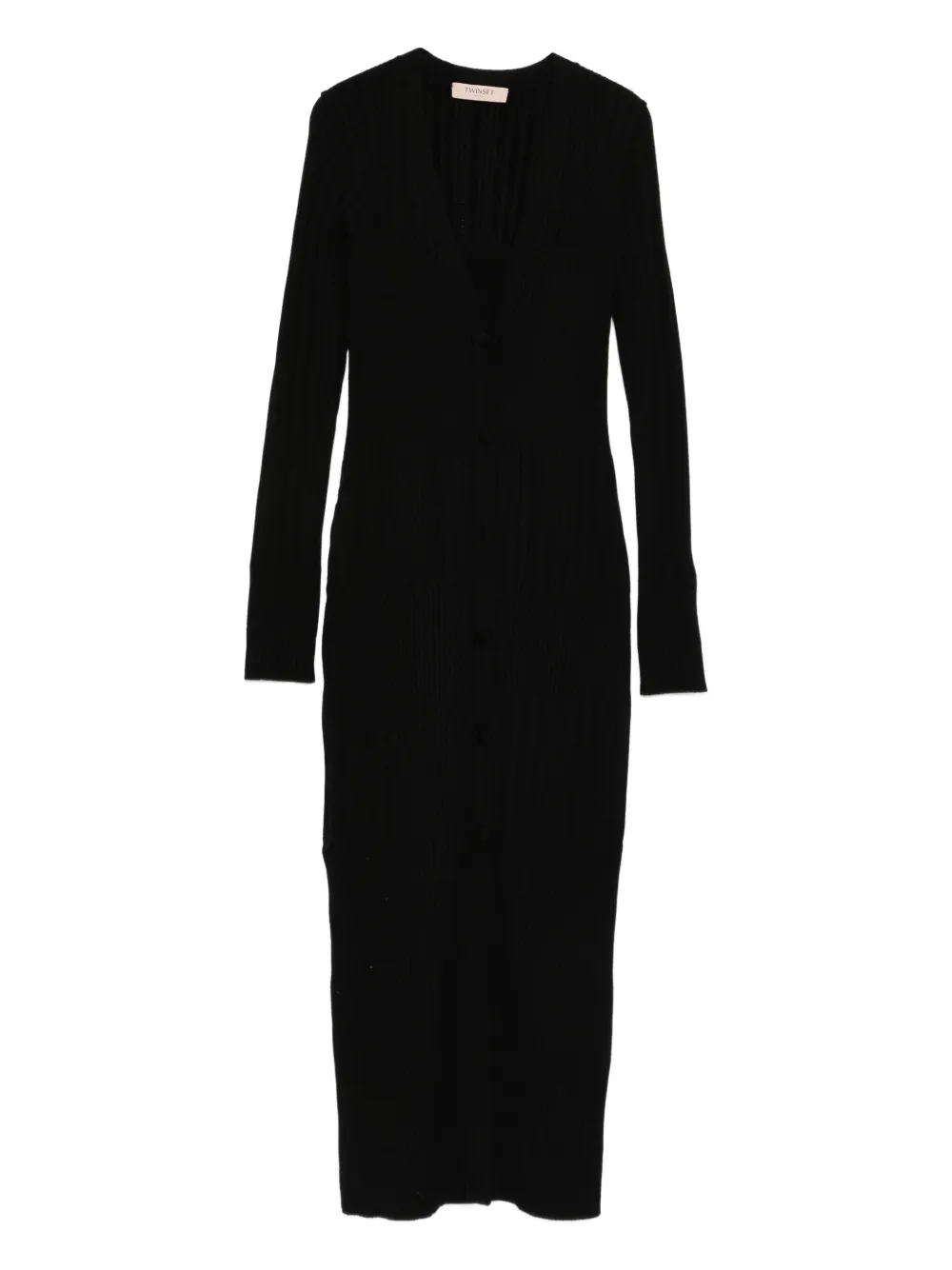 TWINSET button-fastening ribbed dress | Black | Image 1