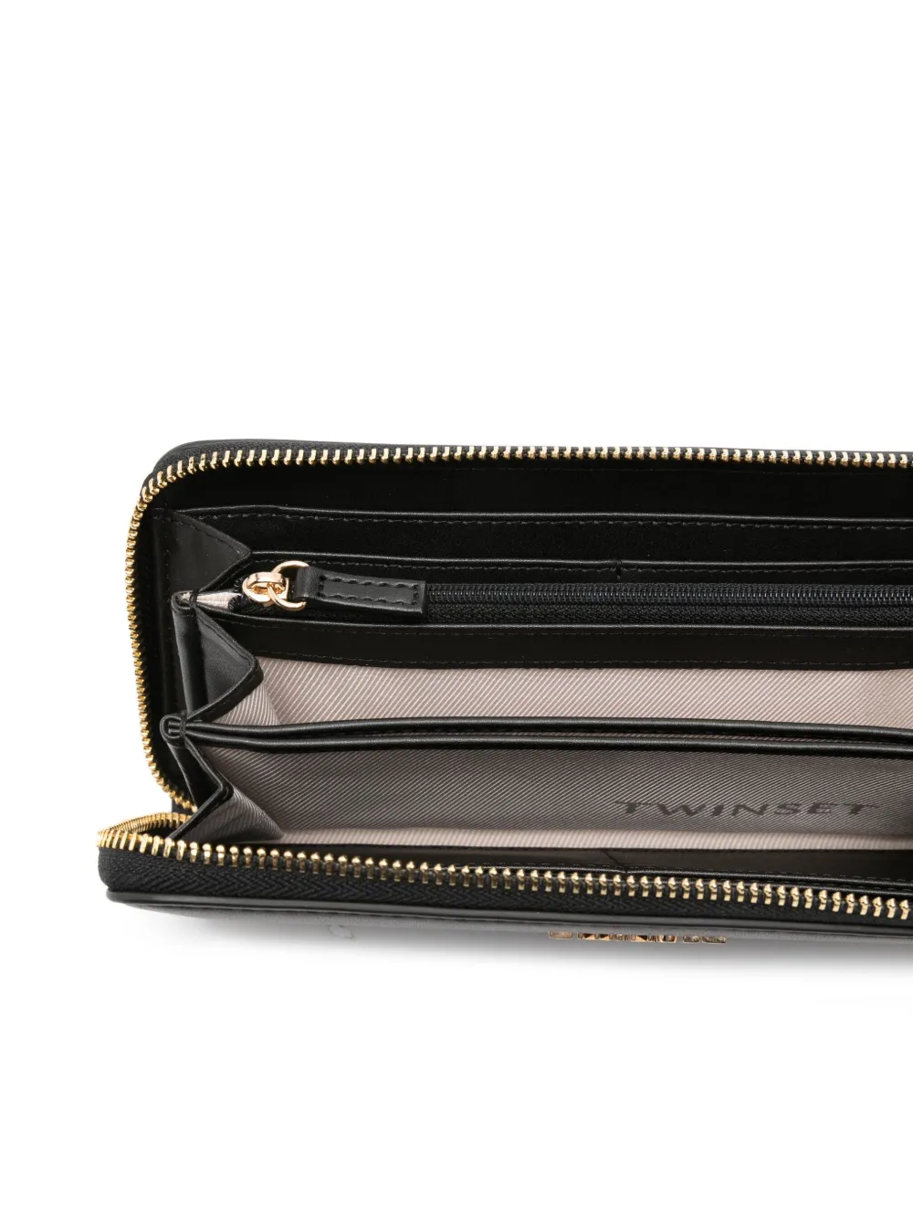 Twinset Logo-appliqué Wallet In Black