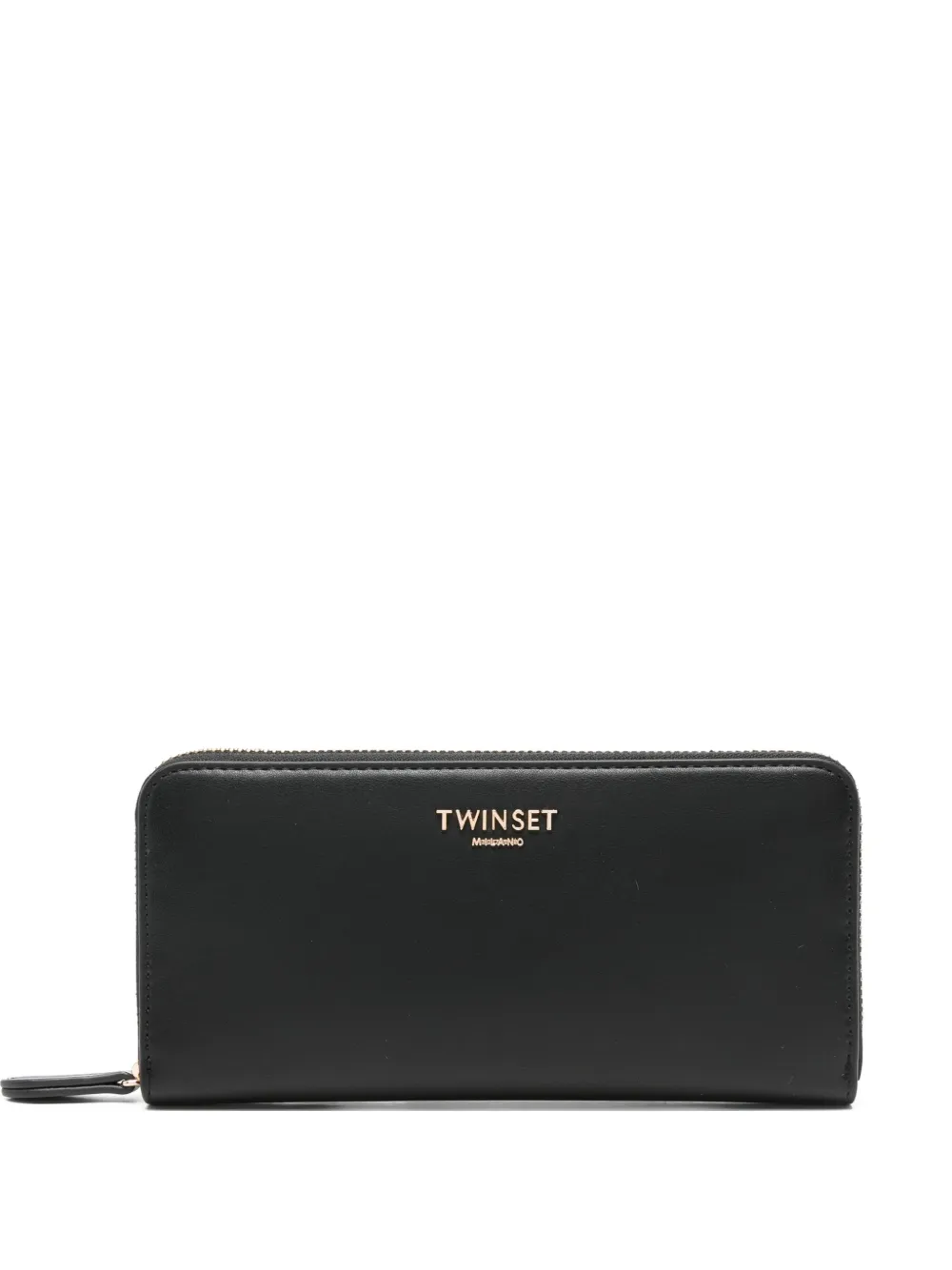 Twinset Logo-appliqué Wallet In Black