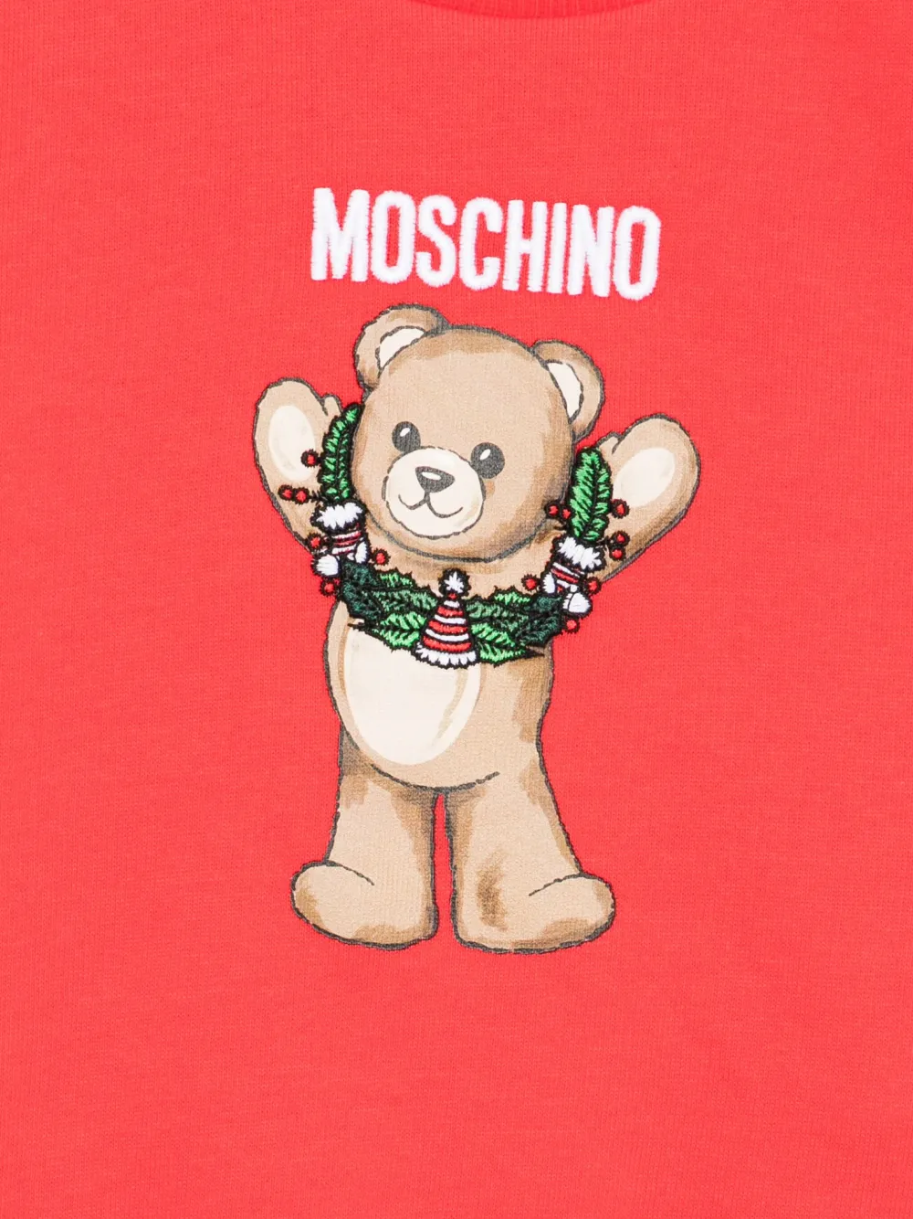 Moschino Kids Sweater met grafische print Rood