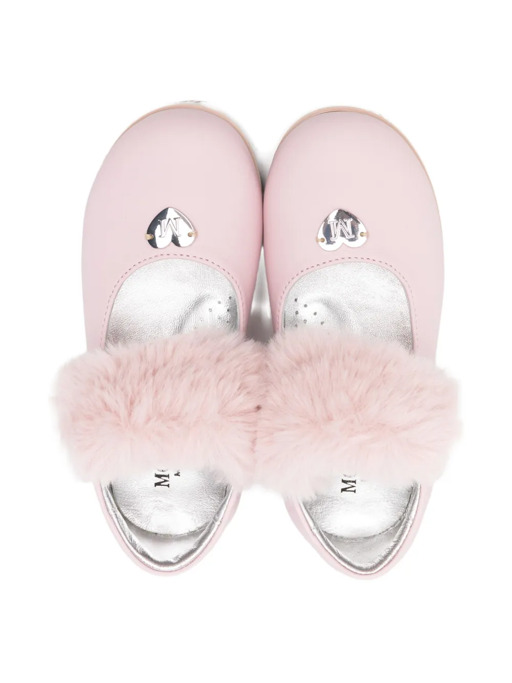 Monnalisa Ballerina's met hartdetail Roze