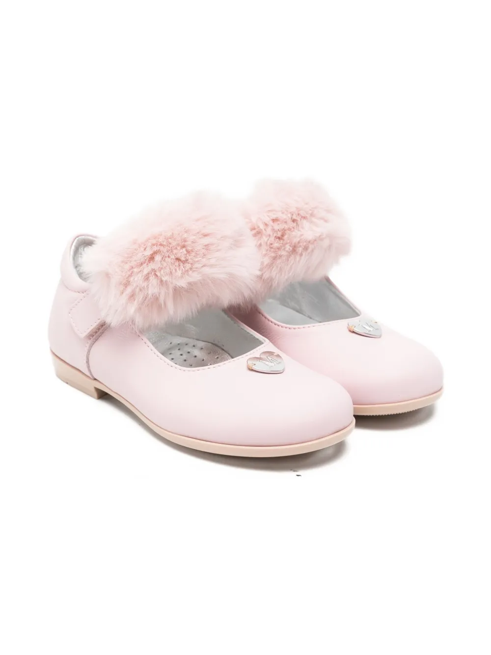 Monnalisa Ballerina's met hartdetail Roze