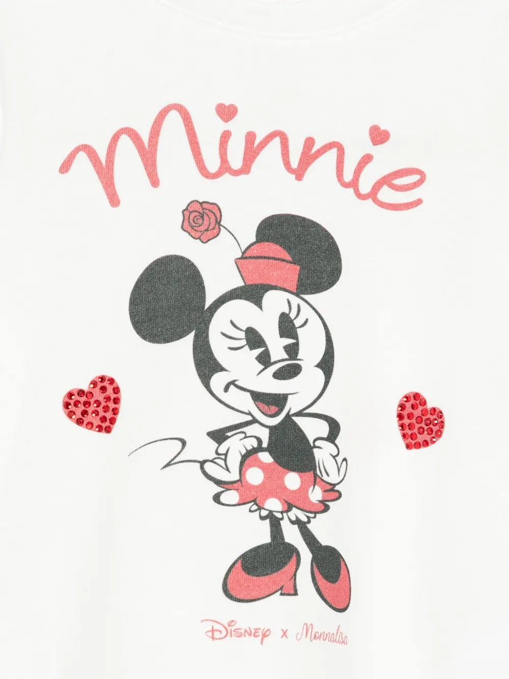 Monnalisa T-shirt met Minnie-print Wit
