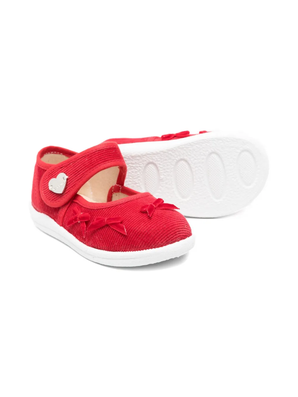 Monnalisa bow-detail ballerinas - Rood
