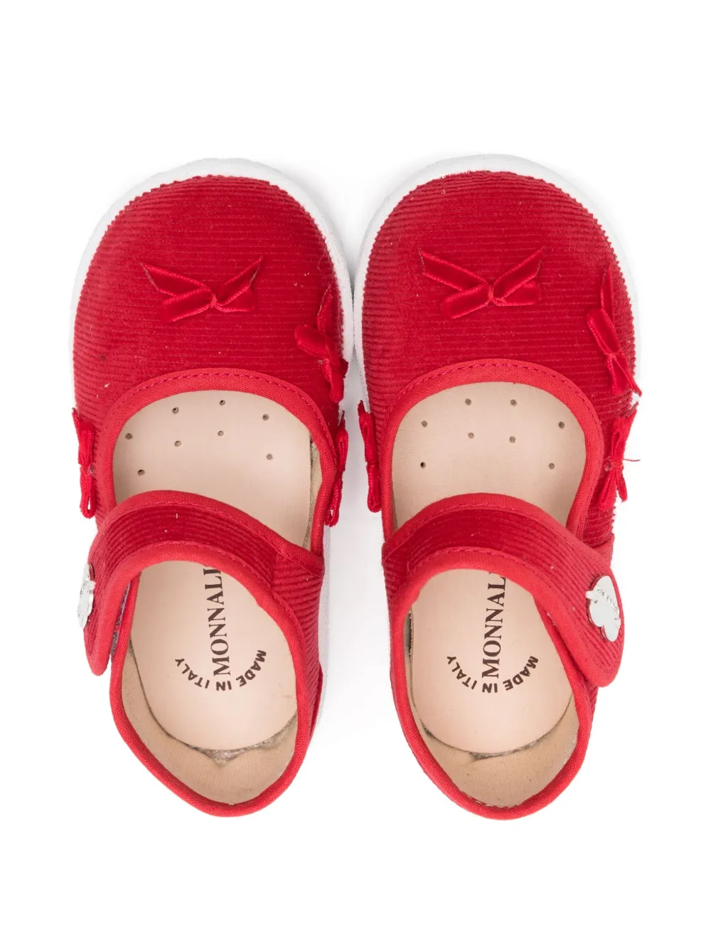 Monnalisa bow-detail ballerinas Rood