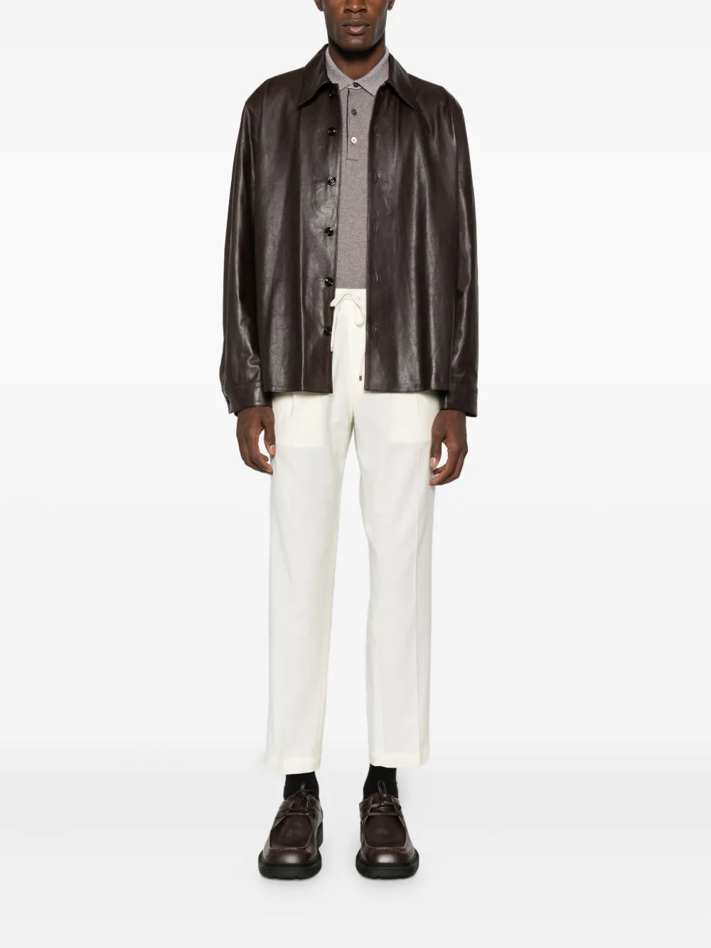 Briglia 1949 drawstring straight-leg trousers - Wit