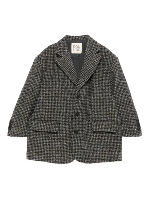 Douuod Kids houndstooth-pattern blazer 