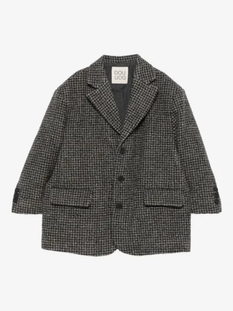 Douuod Kids houndstooth-pattern blazer 