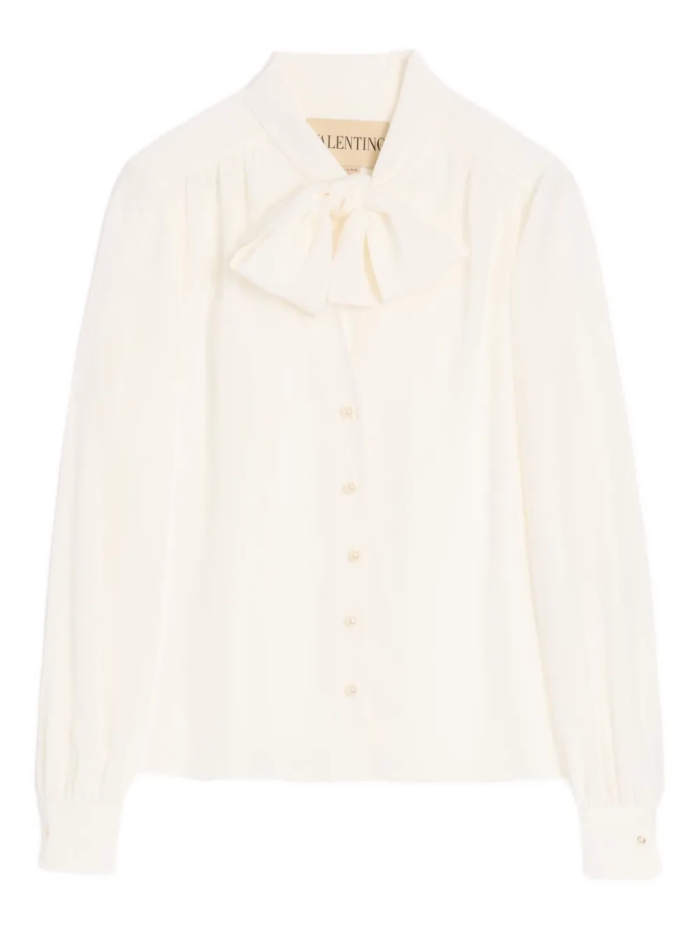 Valentino Crepe De Chine Shirt In White