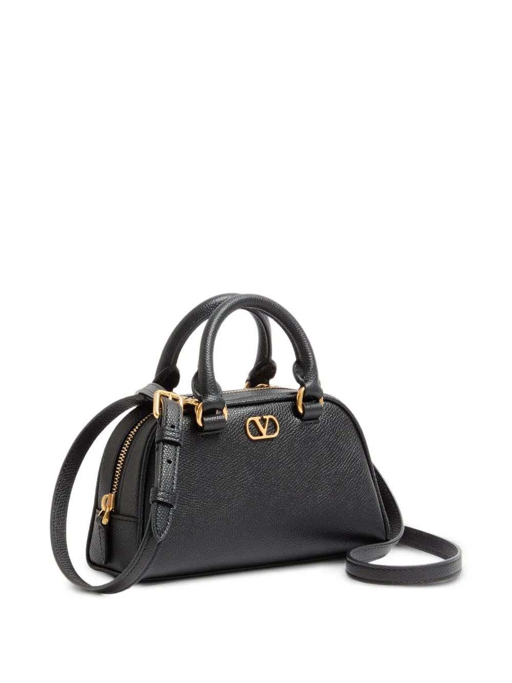 Valentino Garavani Bowling mini-shopper met V-logo Zwart