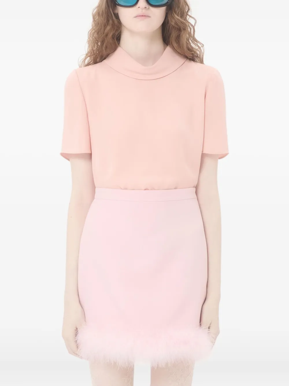  Valentino Garavani Georgette Top - Pink 