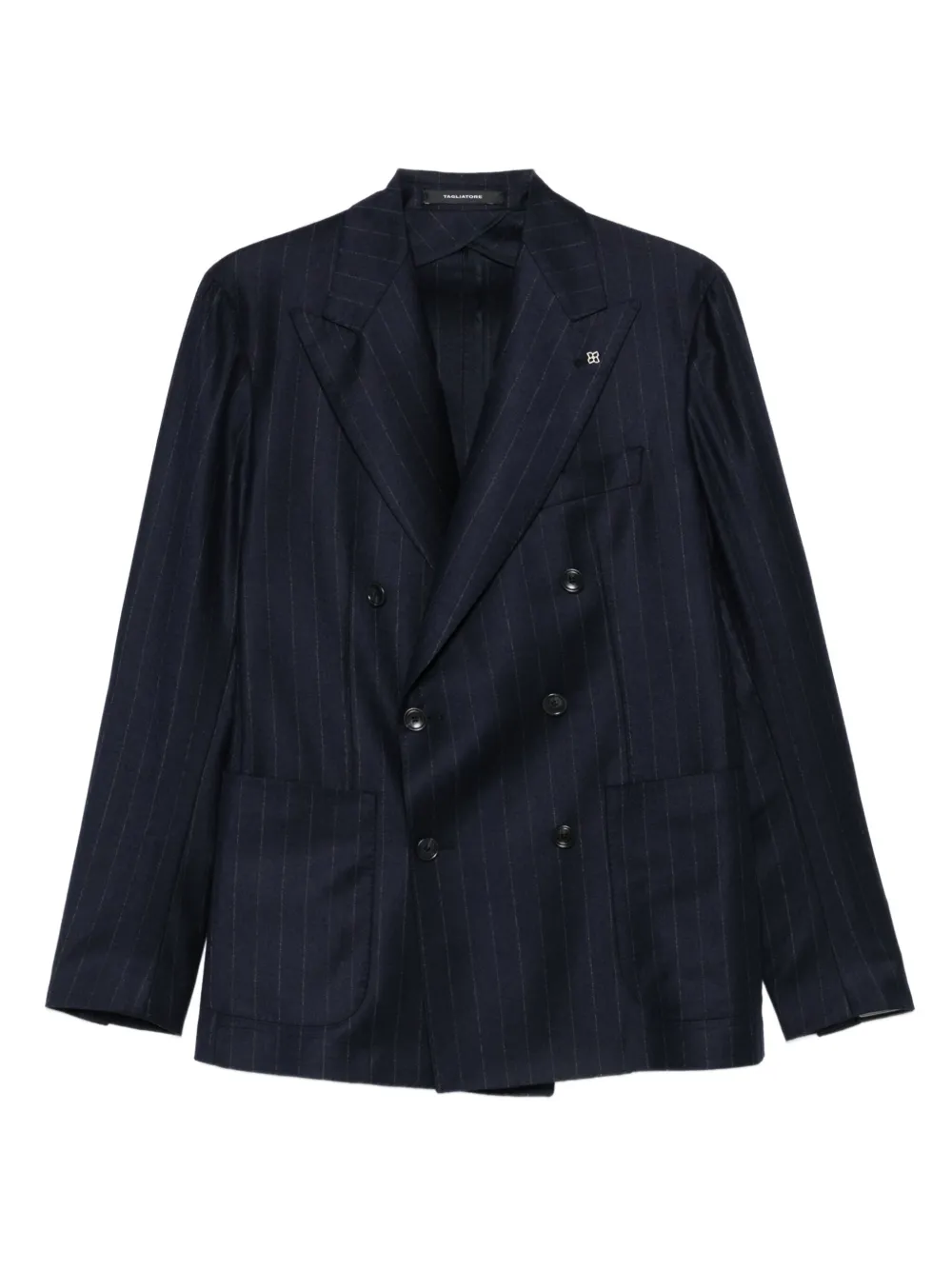 Tagliatore pinstripe-print double-breasted blazer | Blue | Image 1