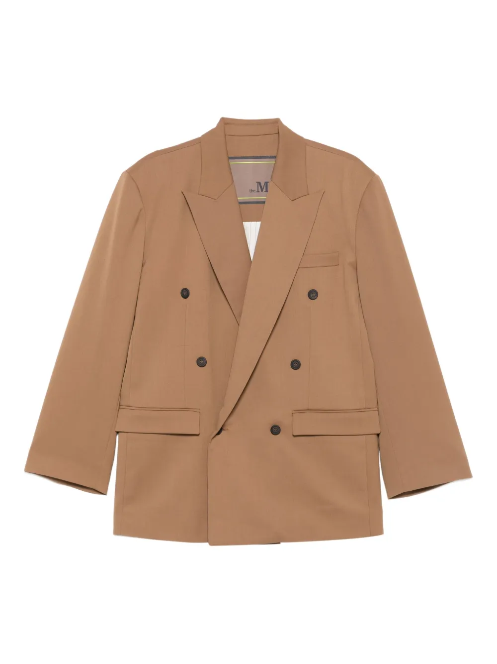 The M Double-breasted Buttoned Jacket In Nude