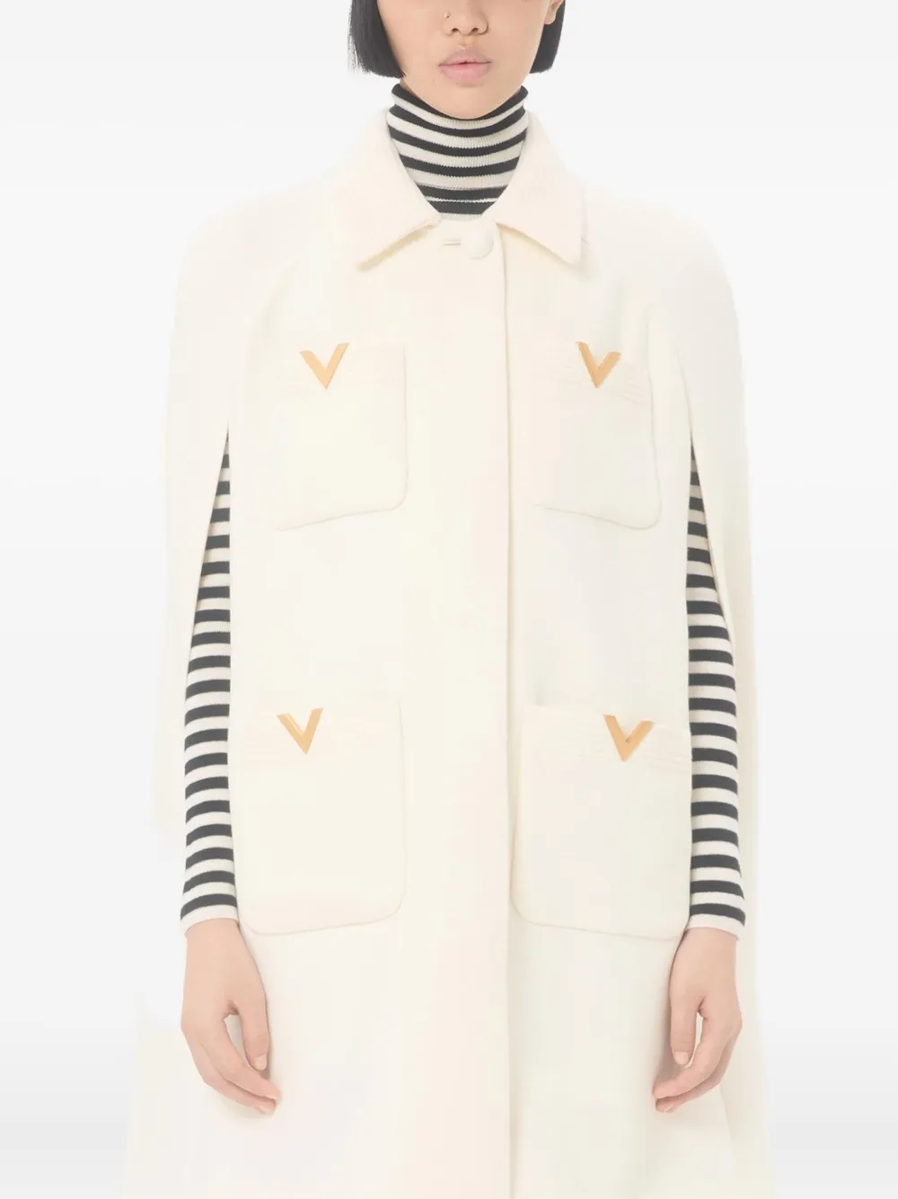 Valentino Garavani Fluwelen cape Beige