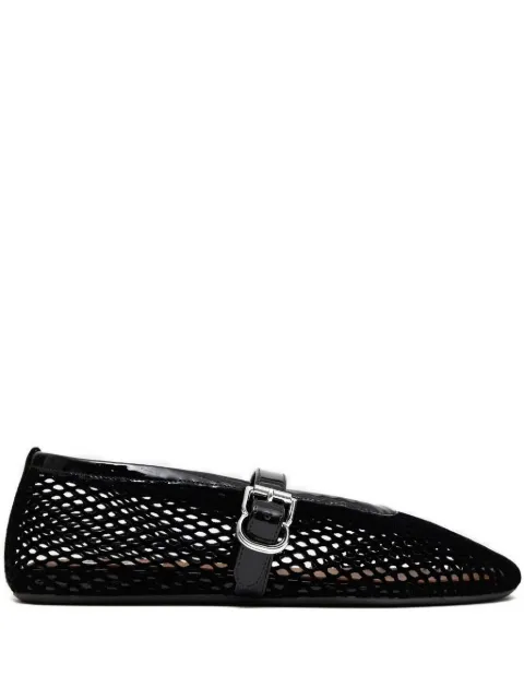 Alaïa mesh buckled ballet flats