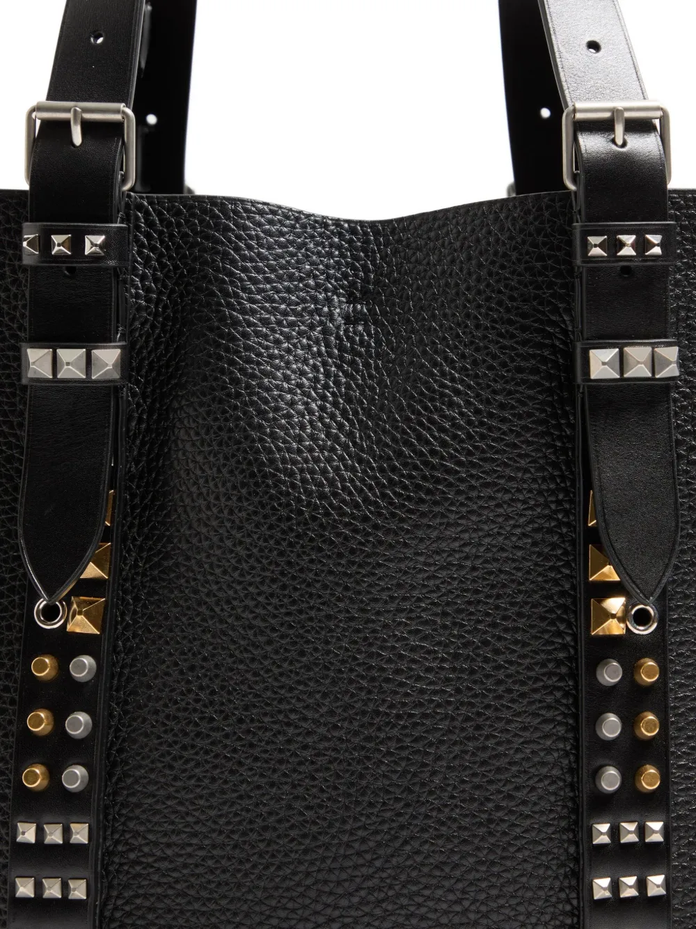 Valentino Garavani Medium Rockstud shopper met textuur Zwart