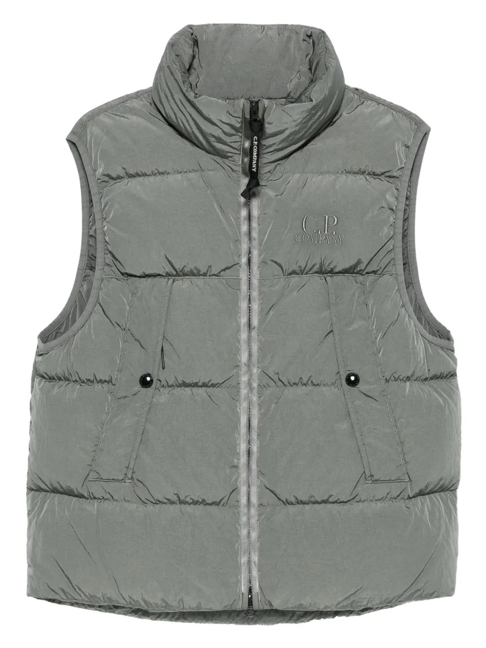 C.P. Company quilted zip-front vest | Grey | Image 1