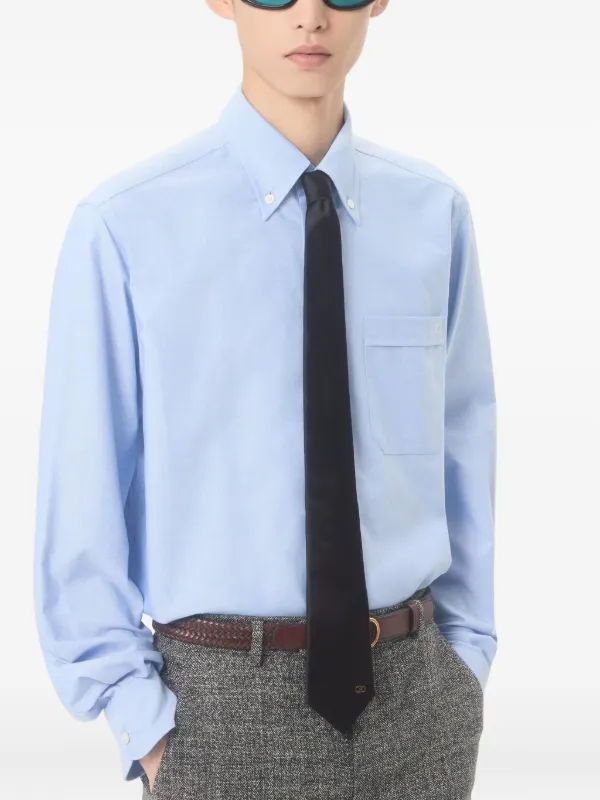 Valentino Garavani Valentie Silk Tie With VLogo Signature Detail