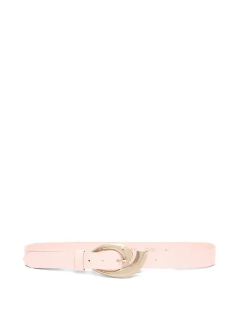 Genny curved-buckle leather belt