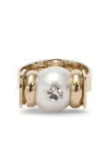 Genny faux-pearl ring - Gold