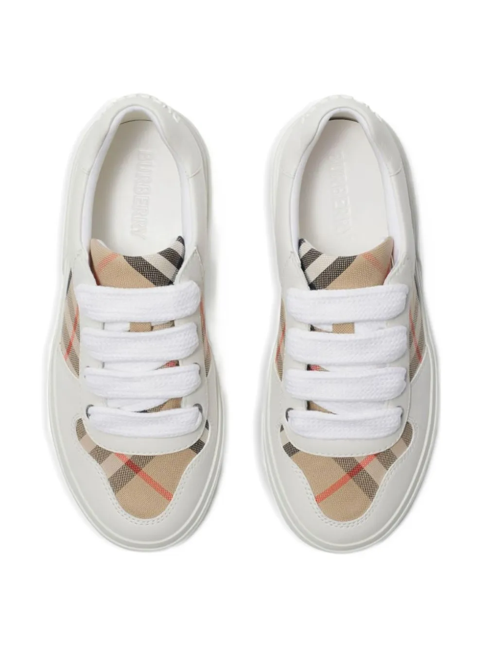Burberry Kids Geruite sneakers - Beige