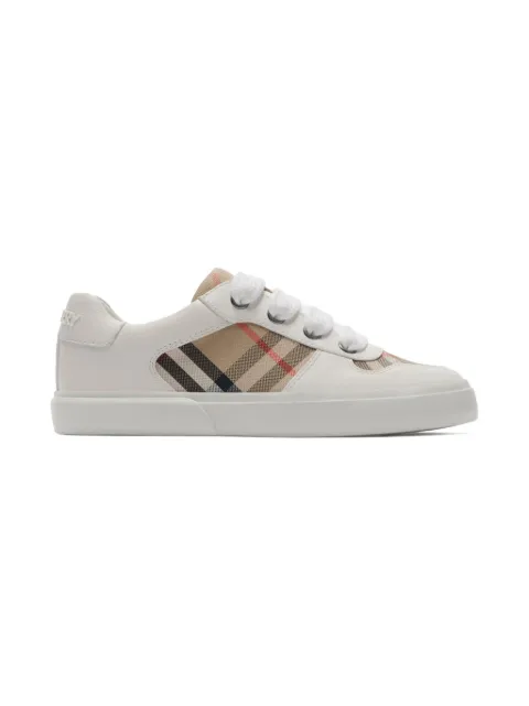 Burberry Kids checked sneakers