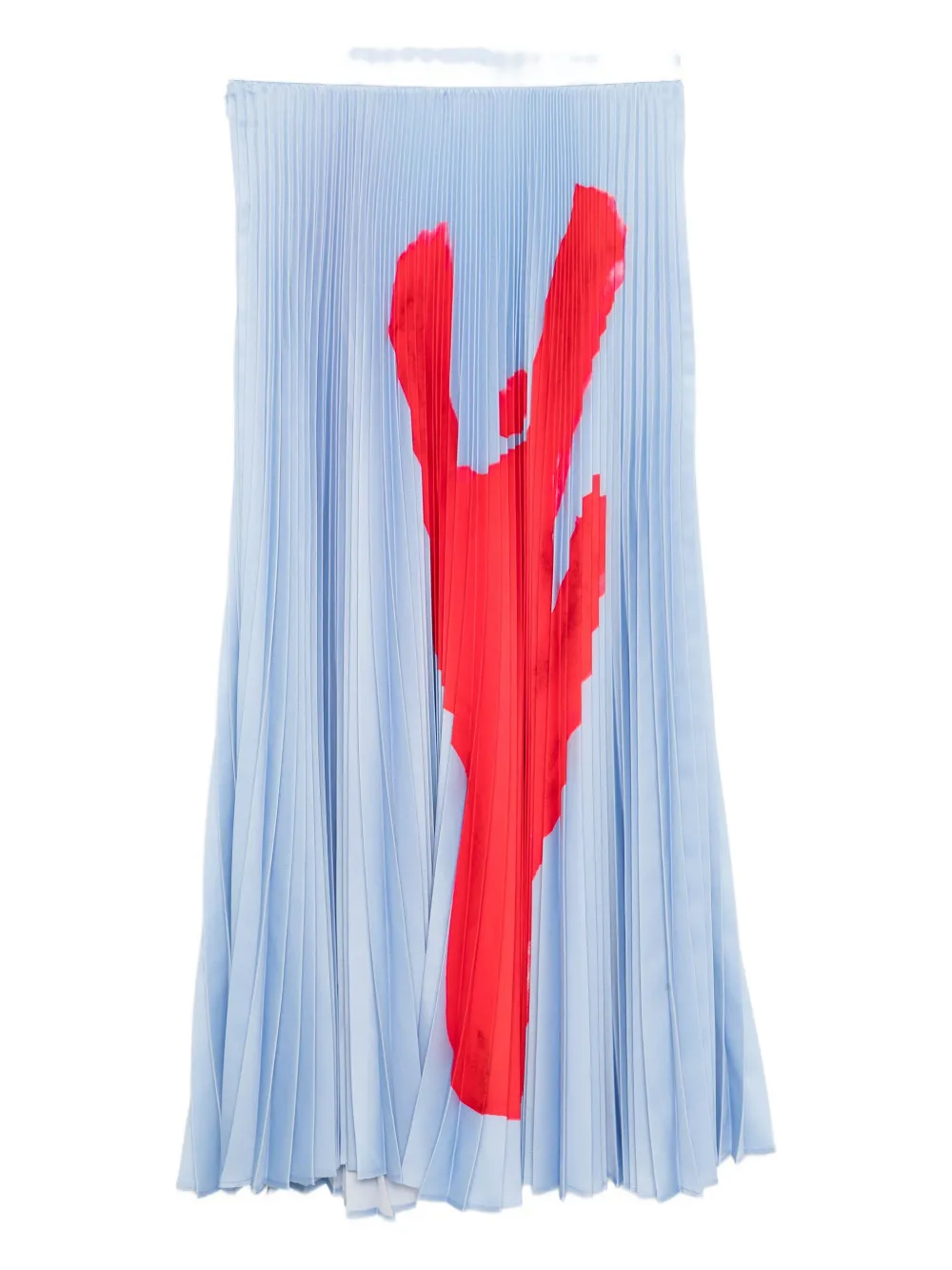 Enföld graphic-print pleated skirt - Blauw