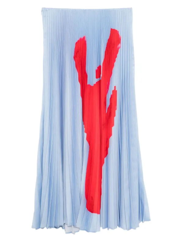 Enföld グラフィック プリーツスカート | ブルー | FARFETCH JP