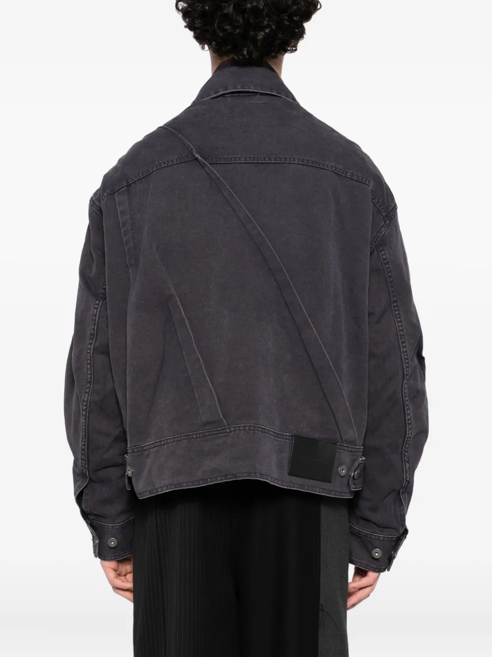 Feng Chen Wang Gewatteerd jack met zak Paars